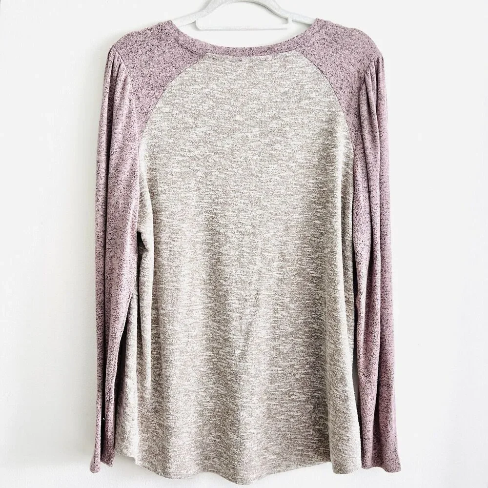 EUC Maurices 24/7 Pink Puff Sleeve Baseball Tee - Picture 6 of 13